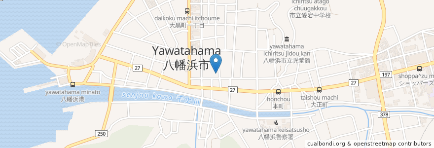 Mapa de ubicacion de モンブラン en Japón, Prefectura De Ehime, 八幡浜市.