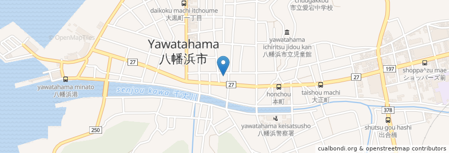 Mapa de ubicacion de あたご en Japão, 愛媛県, 八幡浜市.