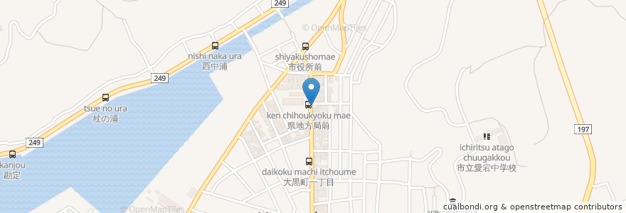 Mapa de ubicacion de 宮部歯科 en Japan, 愛媛県, 八幡浜市.