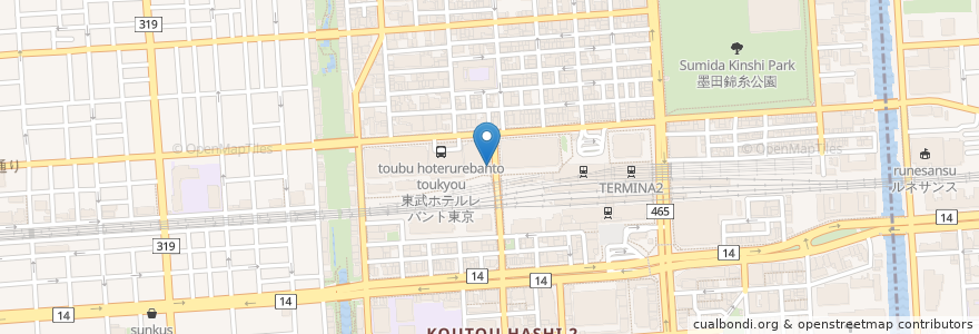 Mapa de ubicacion de アルカタワーズ大駐車場 en 日本, 東京都, 墨田区.