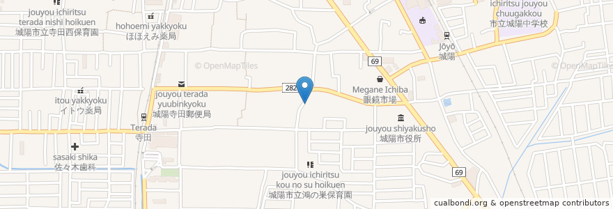 Mapa de ubicacion de Bar Club J en 日本, 京都府, 城陽市.