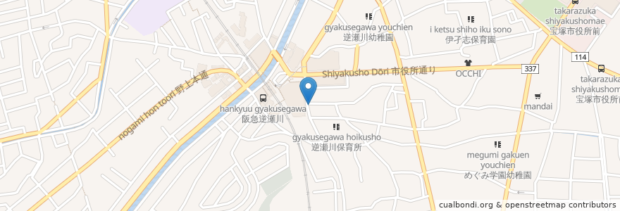 Mapa de ubicacion de ビオラ調剤薬局 en ژاپن, 兵庫県, 宝塚市.