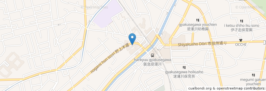 Mapa de ubicacion de 広辻眼科 en Japan, 兵庫県, 宝塚市.
