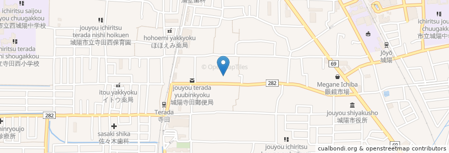 Mapa de ubicacion de 京都やましろ農協 城陽支店 en 日本, 京都府, 城陽市.