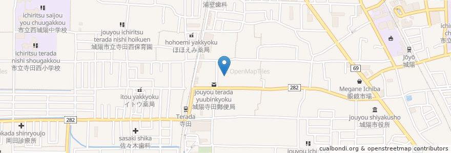 Mapa de ubicacion de 三縁寺 en Japan, 京都府, 城陽市.