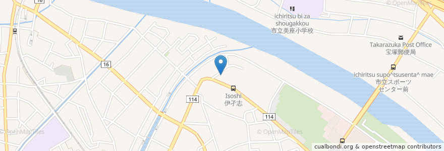 Mapa de ubicacion de 双愛整形外科 en 日本, 兵库县/兵庫縣, 宝塚市.