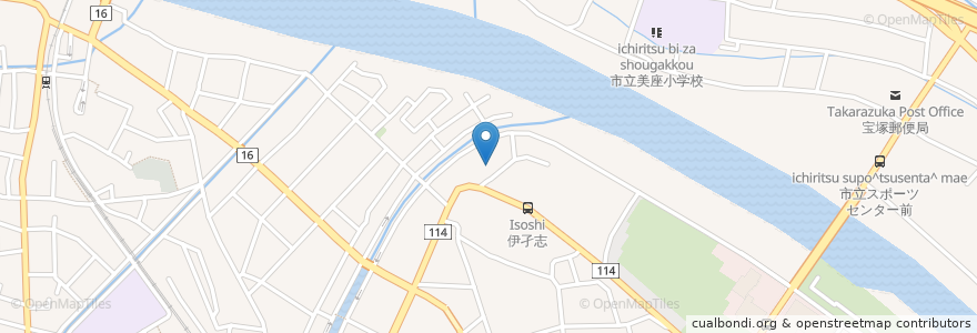 Mapa de ubicacion de 弥勒寺 en Giappone, Prefettura Di Hyōgo, 宝塚市.