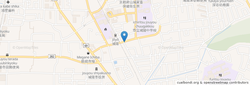 Mapa de ubicacion de れもん薬局 en Japan, Präfektur Kyōto, 城陽市.