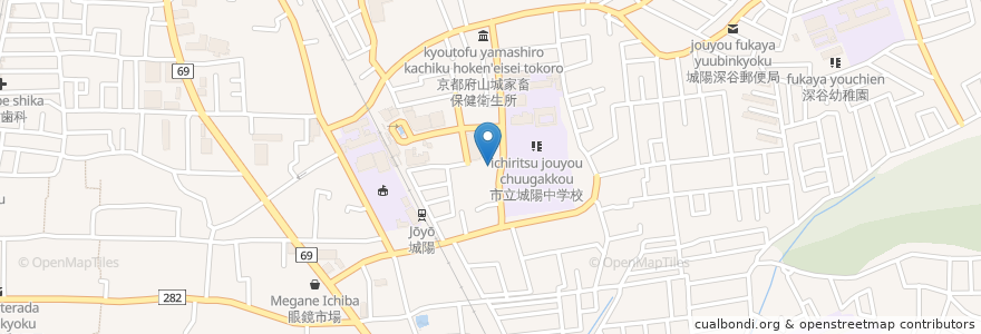 Mapa de ubicacion de 南部 アイセンター en Japão, 京都府, 城陽市.