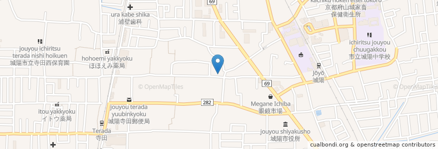 Mapa de ubicacion de 京本梢バレエ教室 en Jepun, 京都府, 城陽市.
