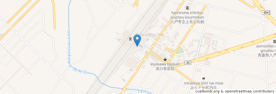 Mapa de ubicacion de 八戸駅市民サービスセンター en 日本, 青森県, 八戸市.