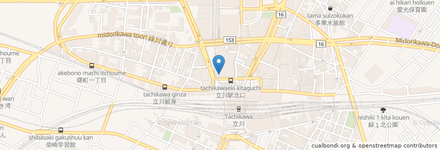 Mapa de ubicacion de 野村証券 en Japan, 東京都, 立川市.