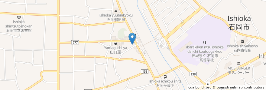 Mapa de ubicacion de 鳥ひつじ en 日本, 茨城県, 石岡市.