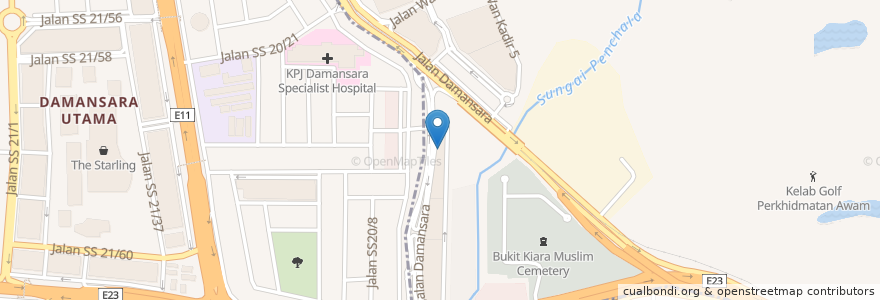 Mapa de ubicacion de WORQ en マレーシア, セランゴール, Petaling Jaya.