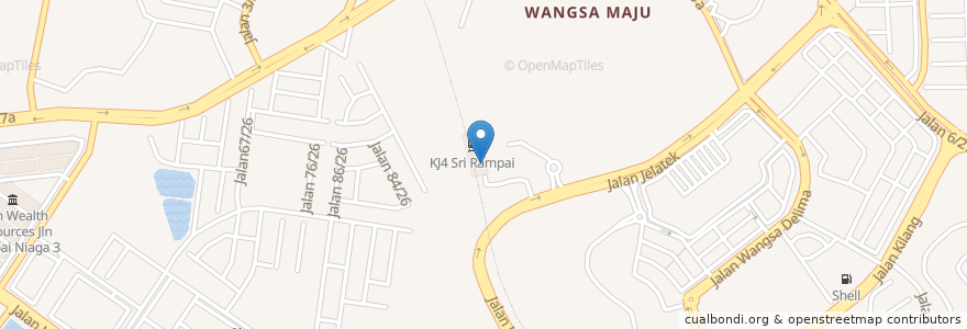 Mapa de ubicacion de EziBox @ LRT Sri Rampai en Malezya, Selangor, Kuala Lumpur.