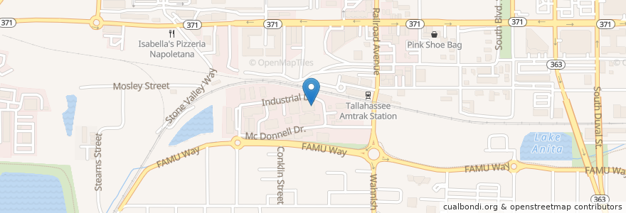 Mapa de ubicacion de 621 Art Gallery en Amerika Syarikat, Florida, Leon County, Tallahassee.