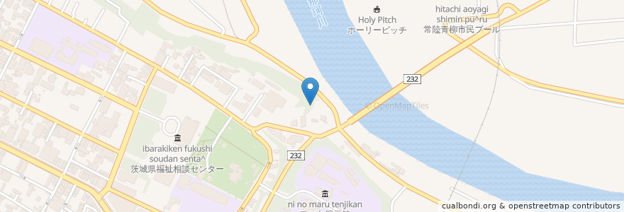 Mapa de ubicacion de 水神宮稲荷神社 en 日本, 茨城県, 水戸市.