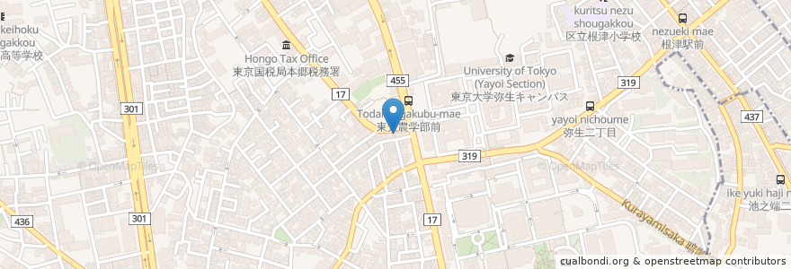 Mapa de ubicacion de River en 日本, 東京都, 文京区.