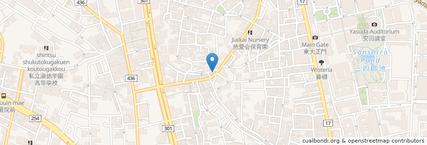 Mapa de ubicacion de Bellatina en 일본, 도쿄도, 분쿄구.