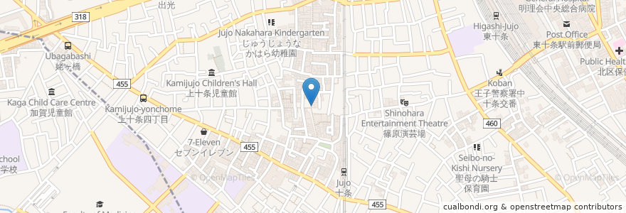 Mapa de ubicacion de 京十苑 en 日本, 东京都/東京都, 北区.
