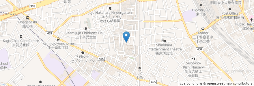 Mapa de ubicacion de じゃじゃ馬 en Giappone, Tokyo, 北区.