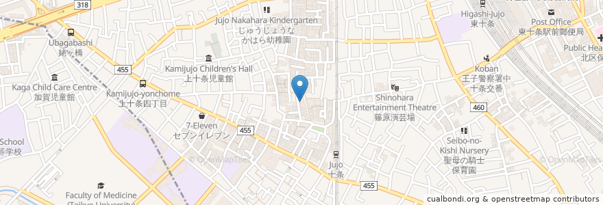 Mapa de ubicacion de マツモトキヨシ en Japan, 東京都, 北区.