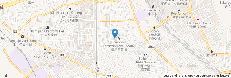 Mapa de ubicacion de 焼酎 創作鉄板料理 一期一会 en Япония, Токио, Кита.