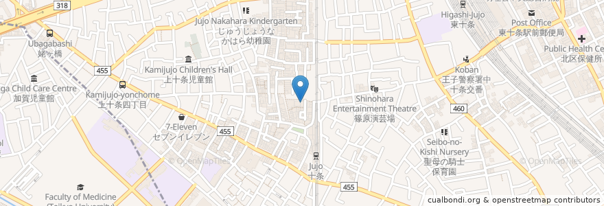 Mapa de ubicacion de 晩杯屋 en ژاپن, 東京都, 北区.