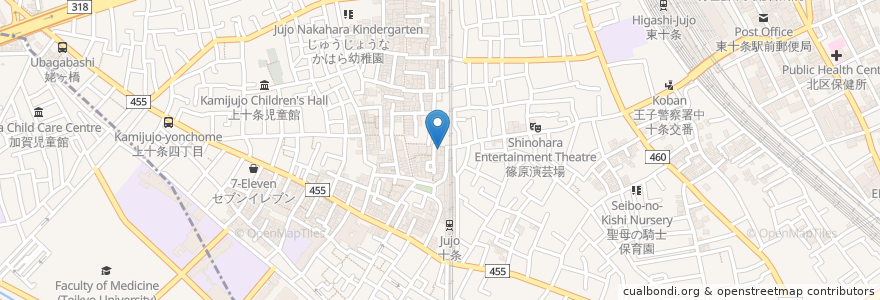 Mapa de ubicacion de や台ずし en 日本, 東京都, 北区.