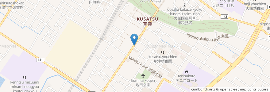 Mapa de ubicacion de 老舗・寿司清 en Japonya, 滋賀県, 草津市.