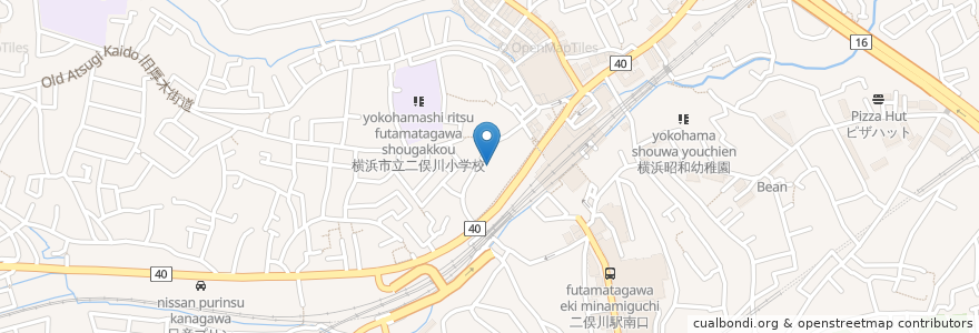 Mapa de ubicacion de マイパーキング二俣川駐車場 en 日本, 神奈川縣, 横滨市, 旭区.