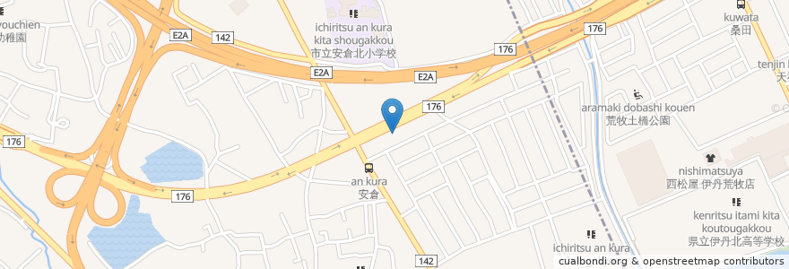 Mapa de ubicacion de 星乃珈琲店 宝塚安倉店 en Japan, Präfektur Hyōgo, 宝塚市.