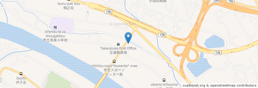 Mapa de ubicacion de 宝塚市立口腔保健センター 歯科応急診療所 en 日本, 兵庫県, 宝塚市.