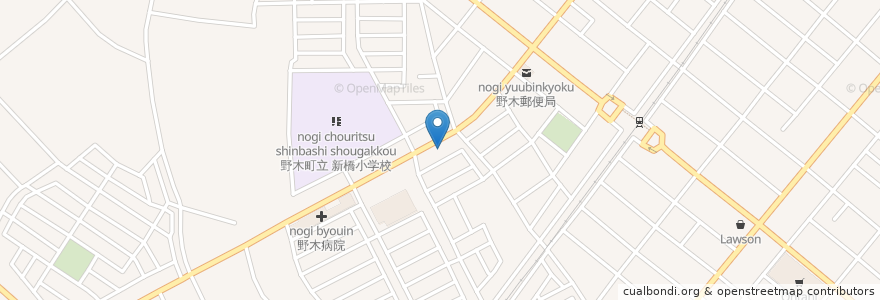 Mapa de ubicacion de 巴屋そば処 en ژاپن, 栃木県, 下都賀郡, 野木町.