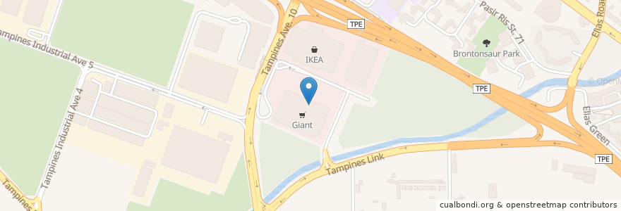 Mapa de ubicacion de Guardian en Singapore, Northeast.