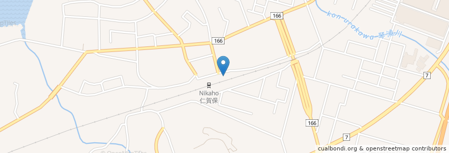 Mapa de ubicacion de 北都銀行　仁賀保支店 en Japon, Préfecture D'Akita, にかほ市.