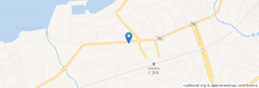 Mapa de ubicacion de 秋田銀行　仁賀保支店 en Japon, Préfecture D'Akita, にかほ市.
