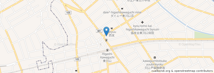 Mapa de ubicacion de パチンコMifuku en Japan, 埼玉県, 川口市.