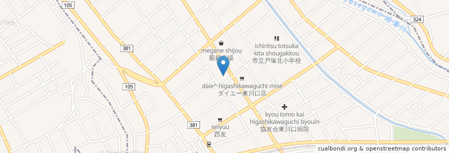 Mapa de ubicacion de サーティワンアイスクリーム en اليابان, 埼玉県, 川口市.