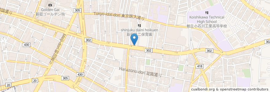 Mapa de ubicacion de 郵便ポスト en 日本, 东京都/東京都, 新宿区/新宿區.