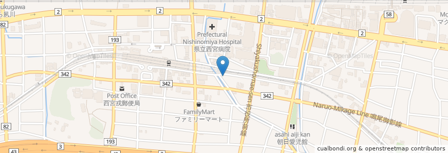 Mapa de ubicacion de はなむぐり en Japan, Hyogo Prefecture, Nishinomiya.