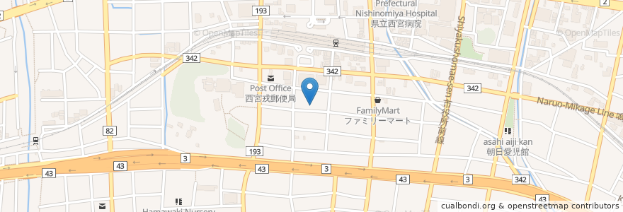 Mapa de ubicacion de レストラン ロンドン en Japonya, 兵庫県, 西宮市.