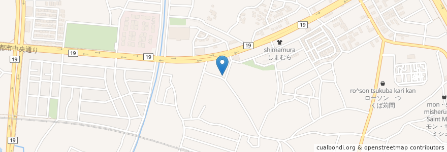 Mapa de ubicacion de 中嶋こどもクリニック en Япония, Ибараки, つくば市.