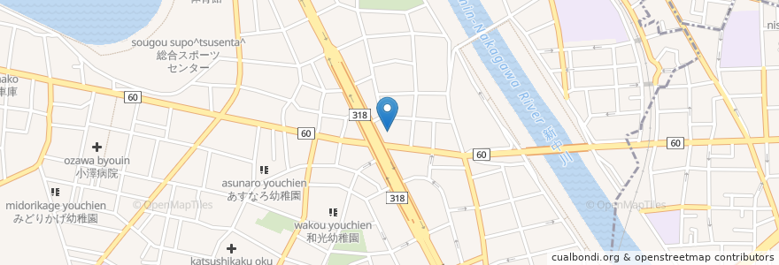 Mapa de ubicacion de 妙法寺 en Japonya, 東京都, 葛飾区.