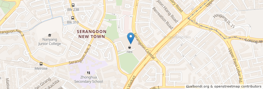 Mapa de ubicacion de Tamago-EN en Singapura, Southeast.