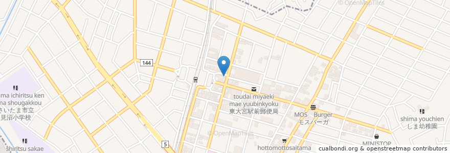Mapa de ubicacion de アイン薬局 en اليابان, 埼玉県, さいたま市, 見沼区.