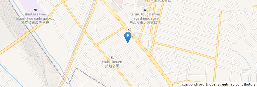 Mapa de ubicacion de 御嶽大社 en اليابان, 埼玉県, さいたま市, 見沼区.