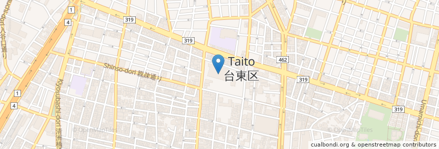 Mapa de ubicacion de 男女平等推進プラザ en Japon, Tokyo, 台東区.