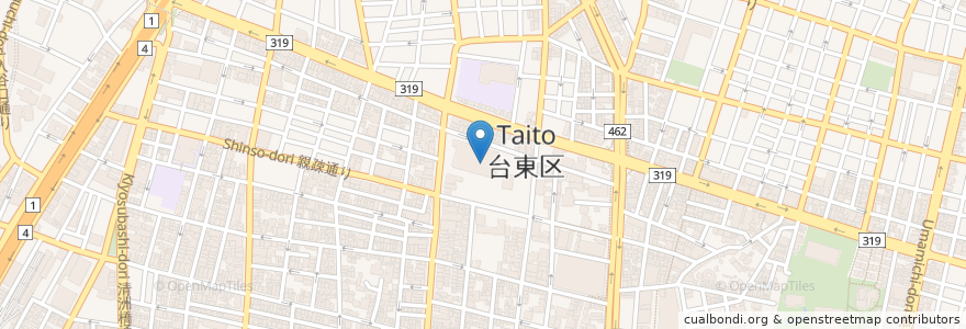 Mapa de ubicacion de ミレニアムホール en ژاپن, 東京都, 台東区.