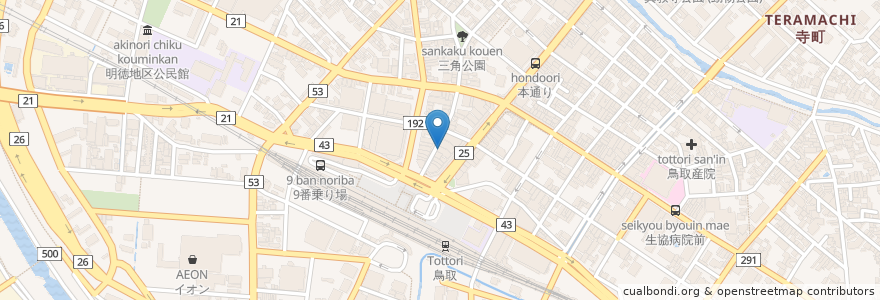 Mapa de ubicacion de PUB栄町會舘 en Giappone, Prefettura Di Tottori, 鳥取市.